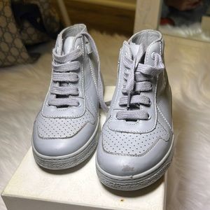 Gray Gucci shoes
